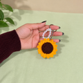 Handmade Crochet Sunflower Keychain 🌻